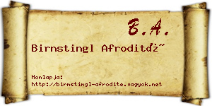 Birnstingl Afrodité névjegykártya